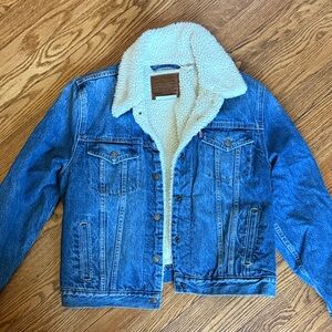 Levi's Blue Denim Sherpa-Lined Jacket